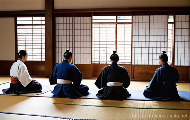 검도 대회 참가 후기 - **Prompt: "A dynamic, action-packed scene capturing two Kendo practitioners in mid-combat on a *shia...